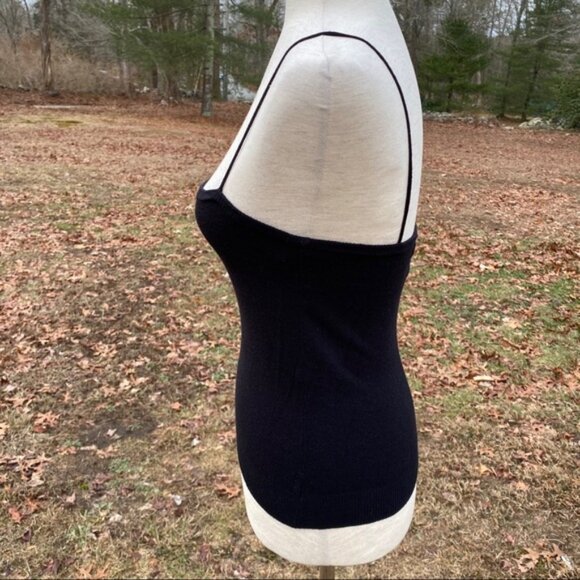 TRINA TURK TOP TANK BLACK STRETCH CAMISOLE SPAGHETTI STRAPS Size M - Picture 5 of 8